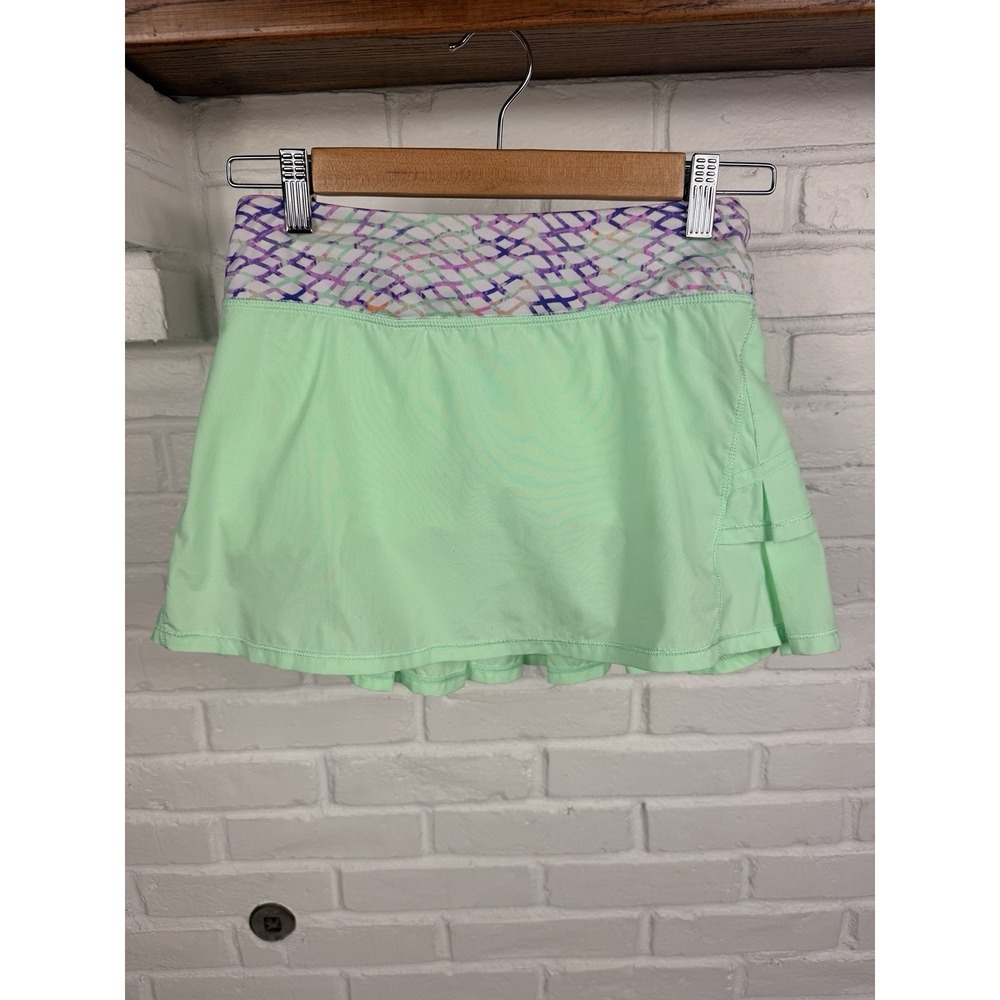 Ivivva by Lululemon Girls Skort Size 12 Mint Green Tennis Golf Athletic